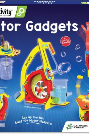 Smartivity 10-in-1 Motor-Powered Gadgets Kit for Kids Ages 6, 7, 8, 9, 10, 11, 12, 13, 14 Years Old