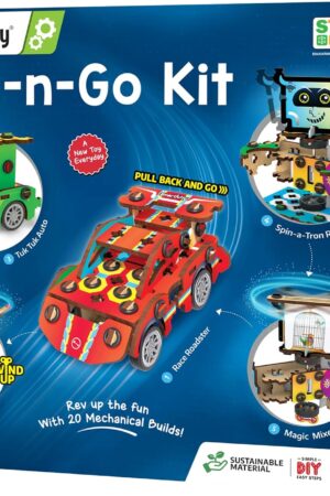 Smartivity 20in1 Spin-n-Go Kit for Kids Age 6-7-8-9-10-11-12 Years Old I Robot, Car, Airplane & More